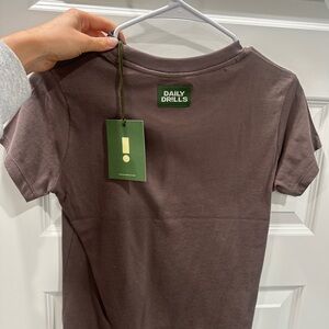 Daily Drills Brown Short Sleeve Tee